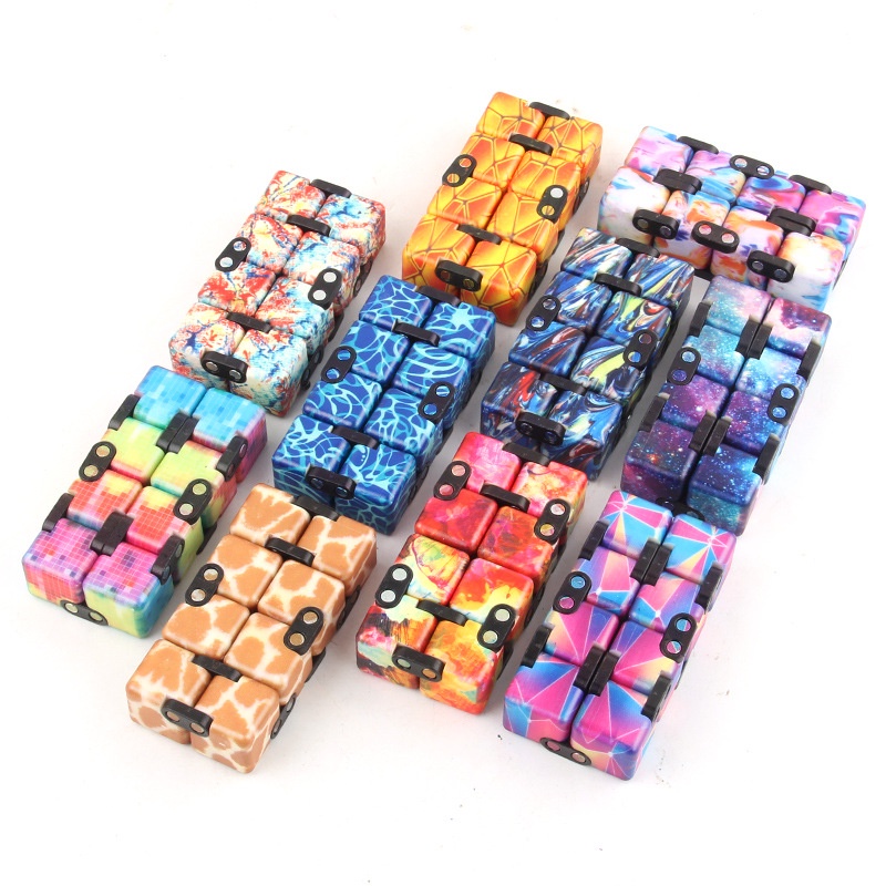 Infinity Fidget Magic Cube, antiestrés, color blanco