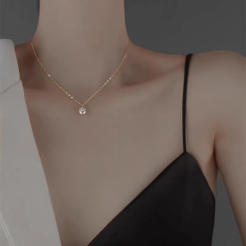 Colar Choker Ponto De Luz Folheado A Ouro 18k