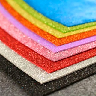 Folha De E.v.a Com Gliter Emborrachado Cores Para Artesanato em Oferta na Shopee
