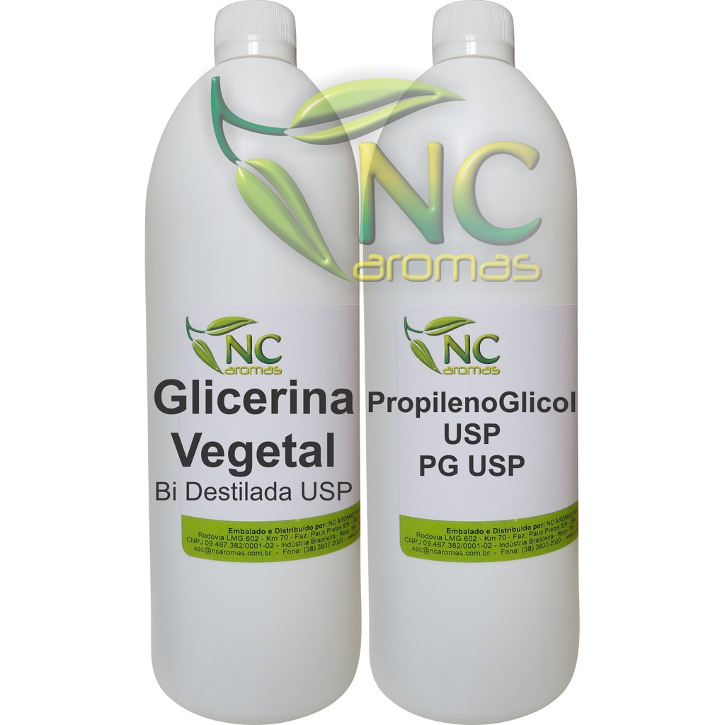 PropilenoGlicol USP 1 Lt + Glicerina Vegetal USP 1 Lt