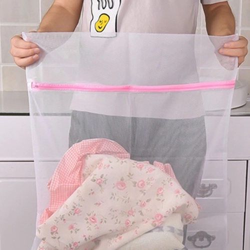 5 Sacos 50x60cm C/ Zíper Lavar Roupas Intima Delicadas Meias