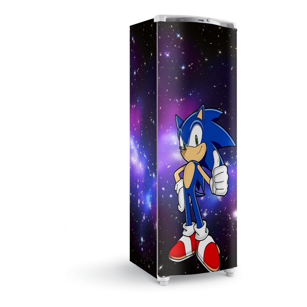 Adesivo Geladeira Freezer Envelope Game Sonic Sega Vintage