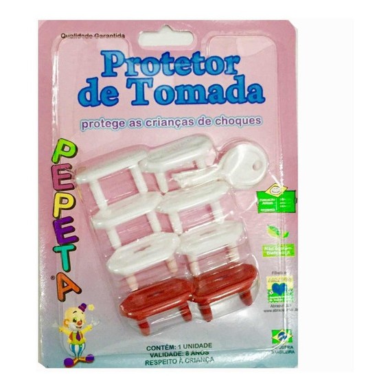 Protetor para Tomada Contra Choque Crianças e Bebês 08 unidades