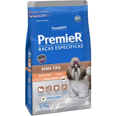 Ração Premier Cães Adultos Shih Tzu Sabor Salmão 2,5kg