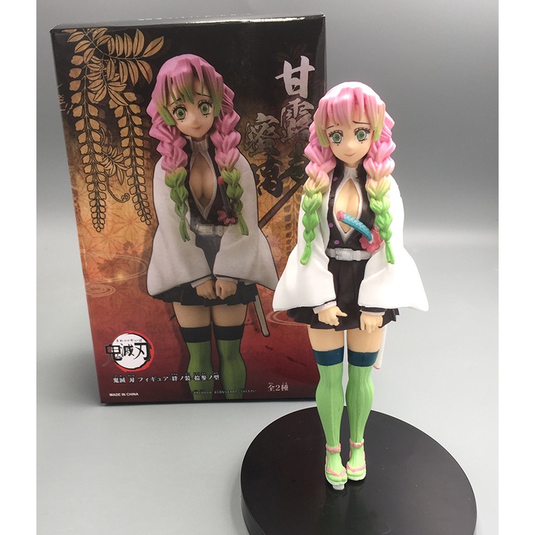 Demon Slayer Lâmina Kanroji Mitsuri Estátua Pvc Anime Action Figure Collectible Modelo Toy cm