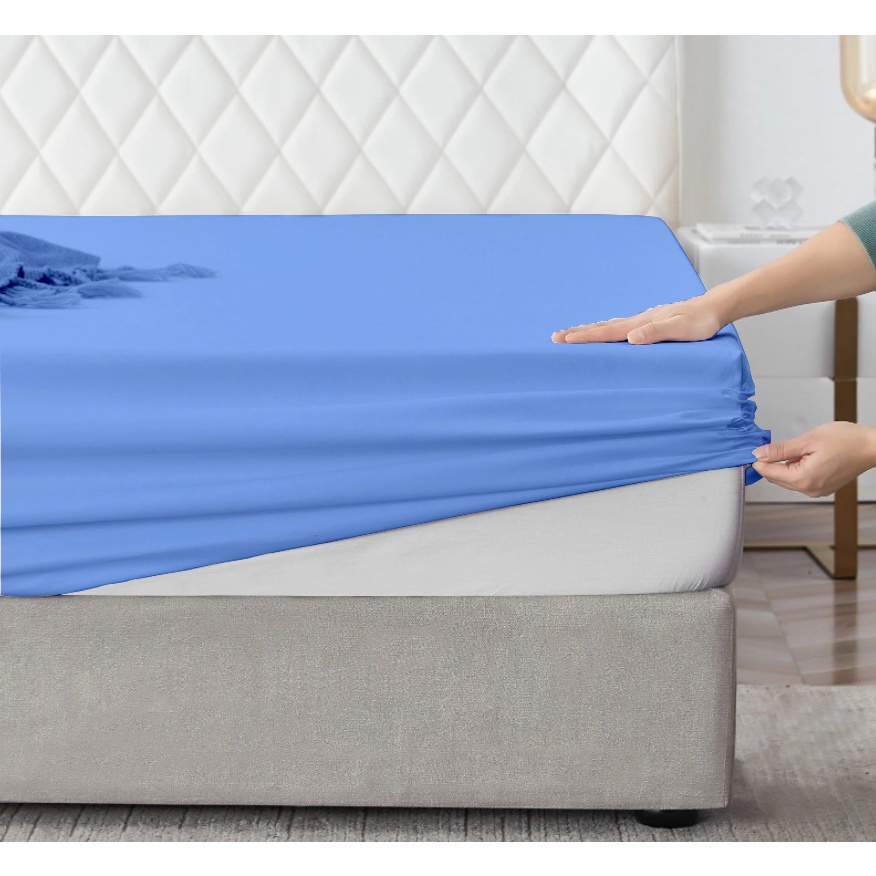 Lençol de Solteiro Com Elástico Percal Avulso 180 Fios 100% Algodão Percal Luxo Premium