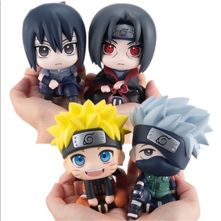 8cm Naruto Q Ver . Anime Look Up Sentado Hatake Kakashi Uzumaki Sasuke Itachi PVC Action Figure Modelo Coleção De Brinquedos