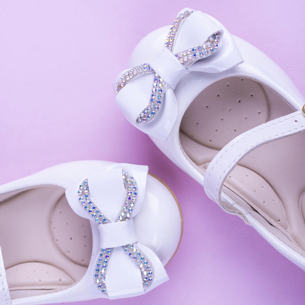 Sapatilhas Infantil Bailarina Delicada Brilho Menina Laço Strass Varias Cores 2020 em Oferta na Shopee