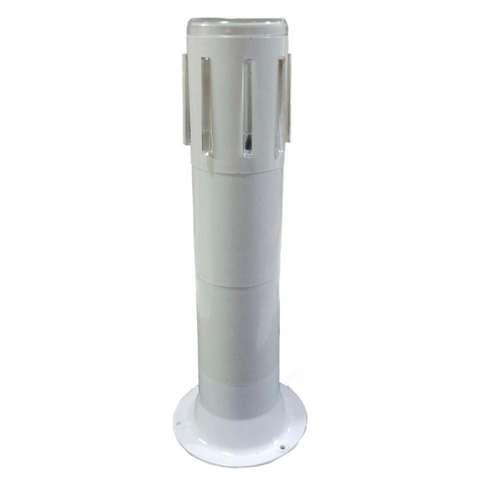 Kit 4 Poste Balizador Aletas Soquete E27 Branco - Plaslumi