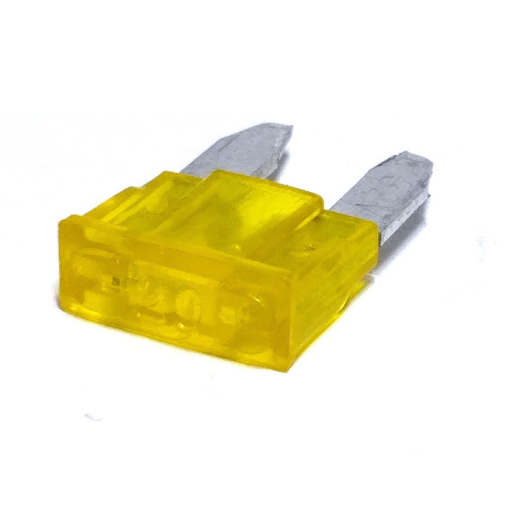 FUSIVEL LAMINA MINI 20 AMPERES - PACOTE C/ 10 UNIDADES