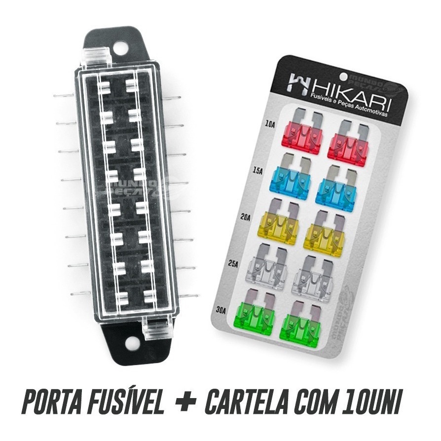 Caixa Porta Fusivel Universal Automotivo 8 Vias Fueltech Mta