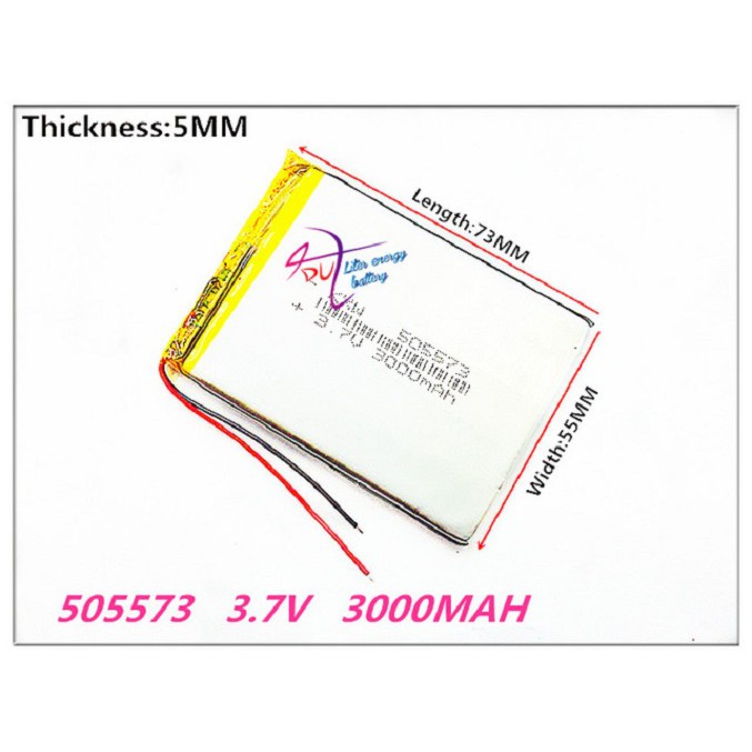 Bateria Tablet Gps Nova (2 Fios) Garantia 505573 3000mah 5x55x73mm em Oferta na Shopee