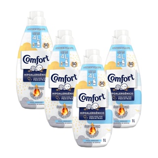 Kit 4 Amaciantes Comfort Concentrado Puro Cuidado 1l em Oferta na Shopee