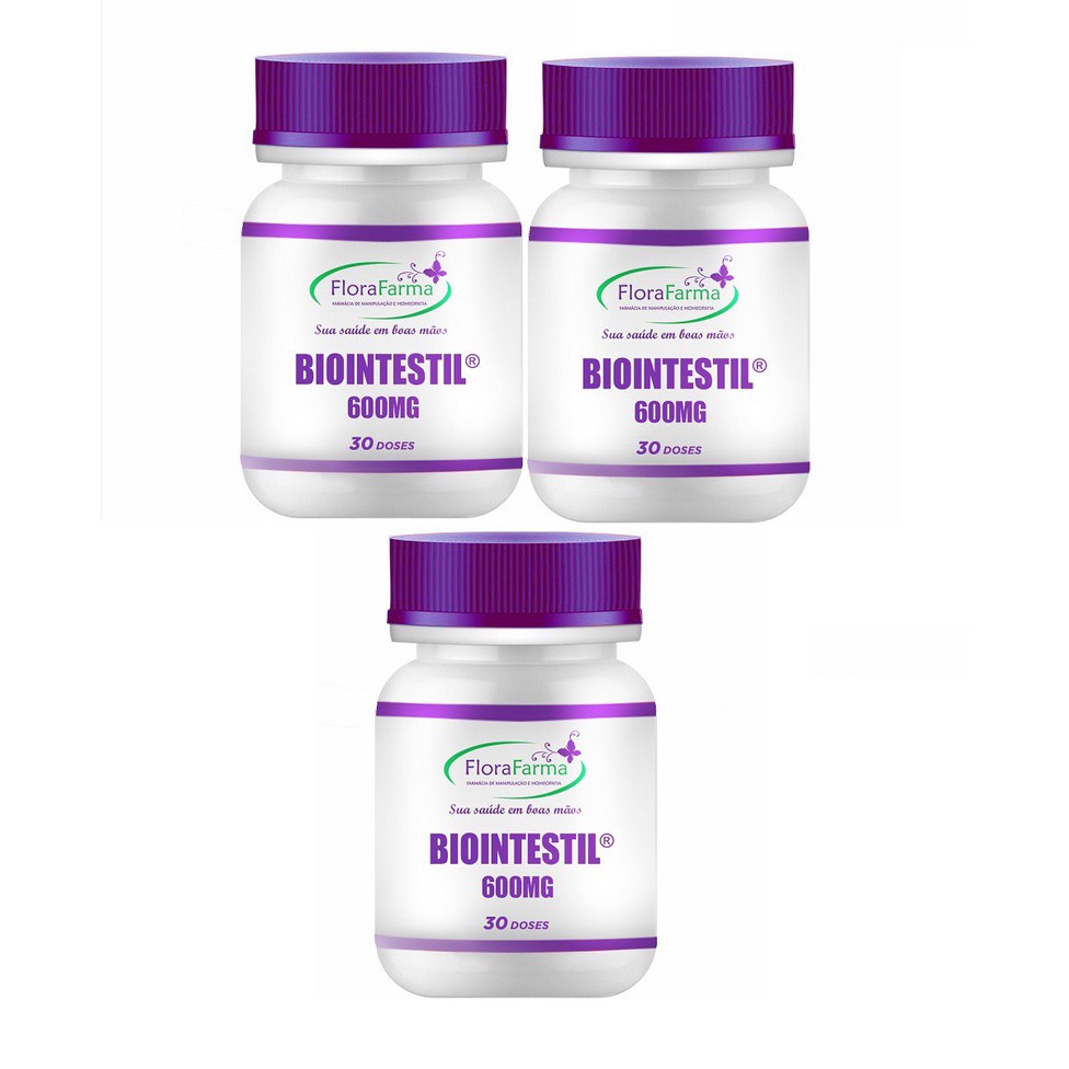 Kit Biointestil 600mg 30 Doses - 3 Unidades