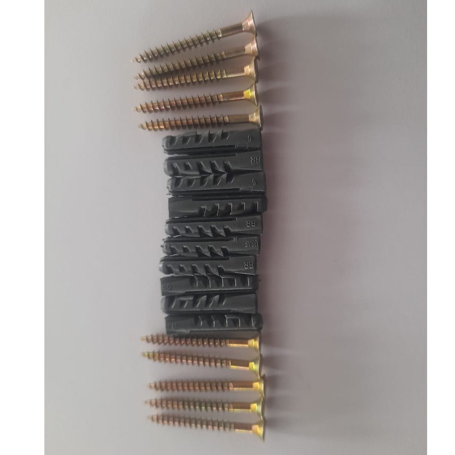 KIT 10 BUCHAS 6mm + 10 PARAFUSOS PARA FIXAÇÃO DE QUALIDADE