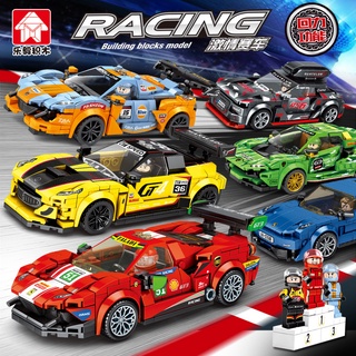Compatível Com Lego Blocos De Construção Carro Corrida Montagem Educacional De Carros Esportivos Série Pequenas Partículas 4 Em 1 Pais-Criança Intera