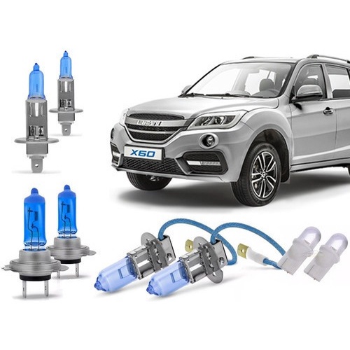 Kit Lâmpadas Super Branca Lifan X60 13 17 Techone H7 H1 H3