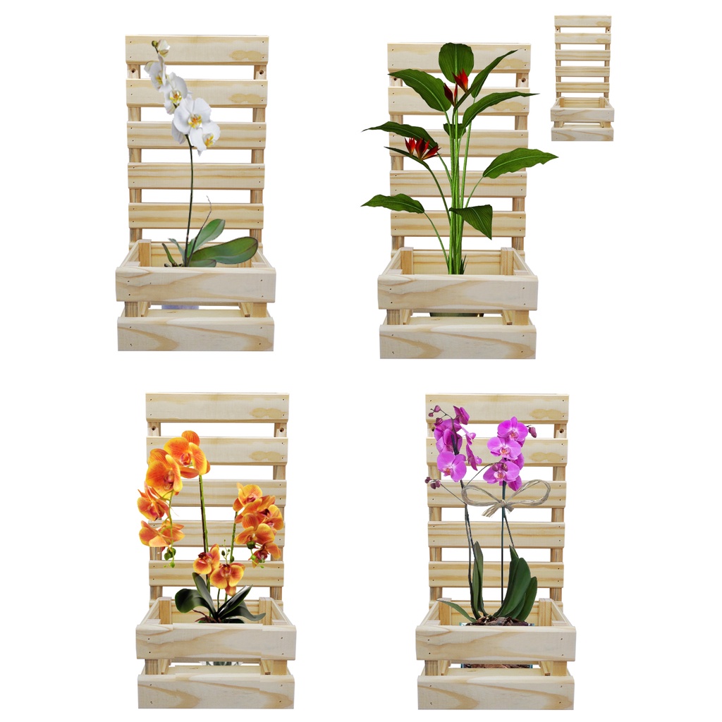 Kit 4 Suporte Floreira Para Pendurar Vaso De Planta Parede Orquidea Violeta - Promoção