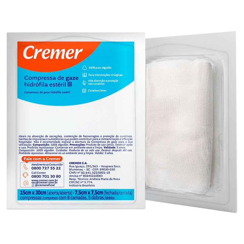 Gaze Estéril Cremer: Onde Comprar | BuscaProdutos