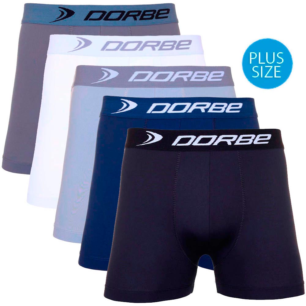 Kit Cuecas Boxer Microfibra Dorbe Plus Size Masculino Masculina Box Adulto Preto Original