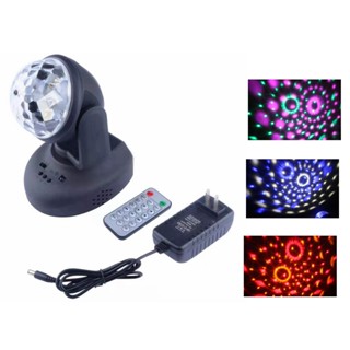 Mini LED Moving Head Light 10W  bola mágica de cristal luz controle de som MP3 pisca TB-1233 em Oferta na Shopee