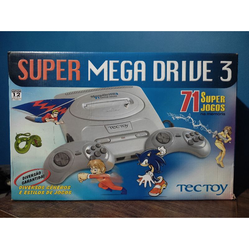 Caixa Original Super Mega Drive Jogos Shopee Brasil
