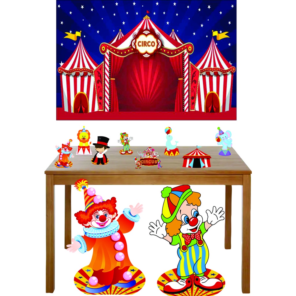 Kit Totens Display CIRCO - Display para chão e mesa + painel