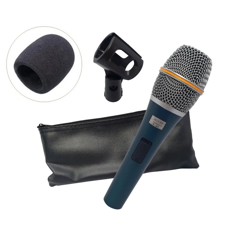 Microfone Kadosh K98 Dinâmico Cardeoide Profissional Original + 1 Espuma em Oferta na Shopee