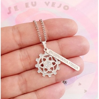 Colar Engenharia Física aço inox cirúrgico profissional profissão Pingente gargantilha corrente formatura em Oferta na Shopee
