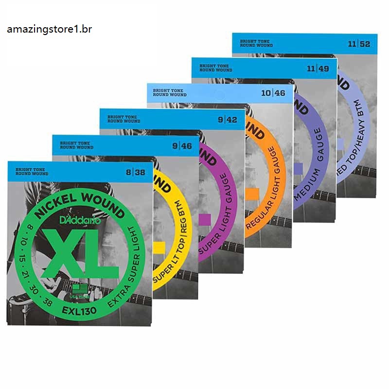 D'addario exl110 Nickel Wound Electric Guitar Strings 10-46 | Shopee Brasil