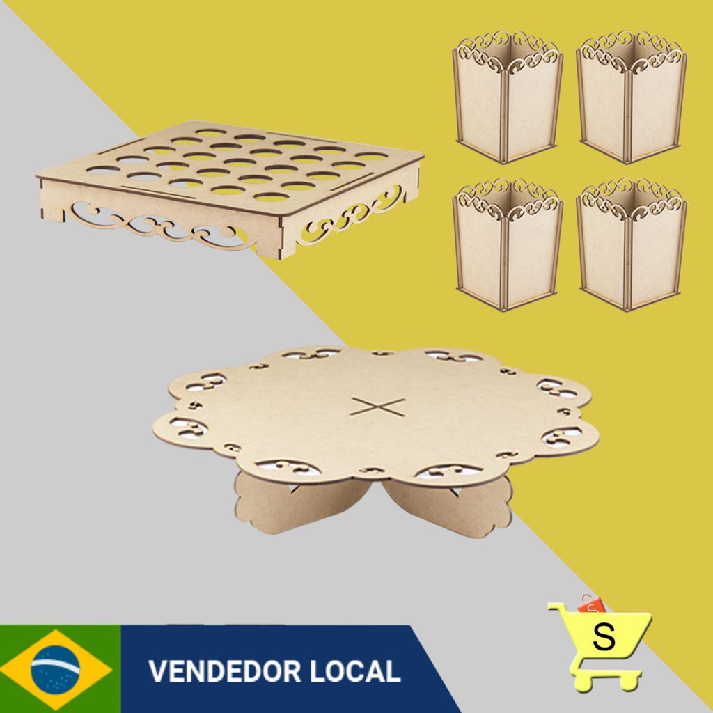 Kit Decoracao Provencal Mdf Aniversario Lindo Corte Laser cod 004