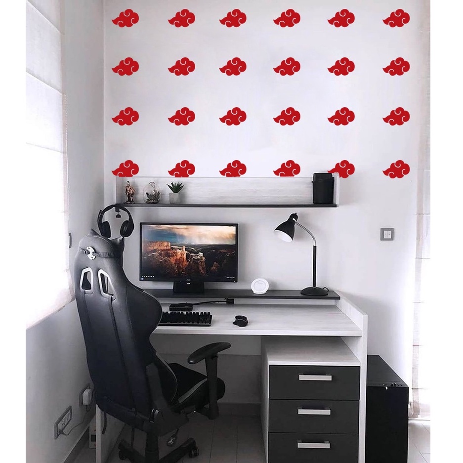60 Adesivos Naruto Akatsuki, Adesivo Anime Naruto, Decoração de Casa, Adesivo de Parede, Nuvem Akatsuki