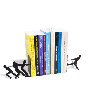 Organizador Para Livros Porta Livros Desenho Cabo De Guerra Feito Em Aço Aparador Para Livros em Oferta na Shopee