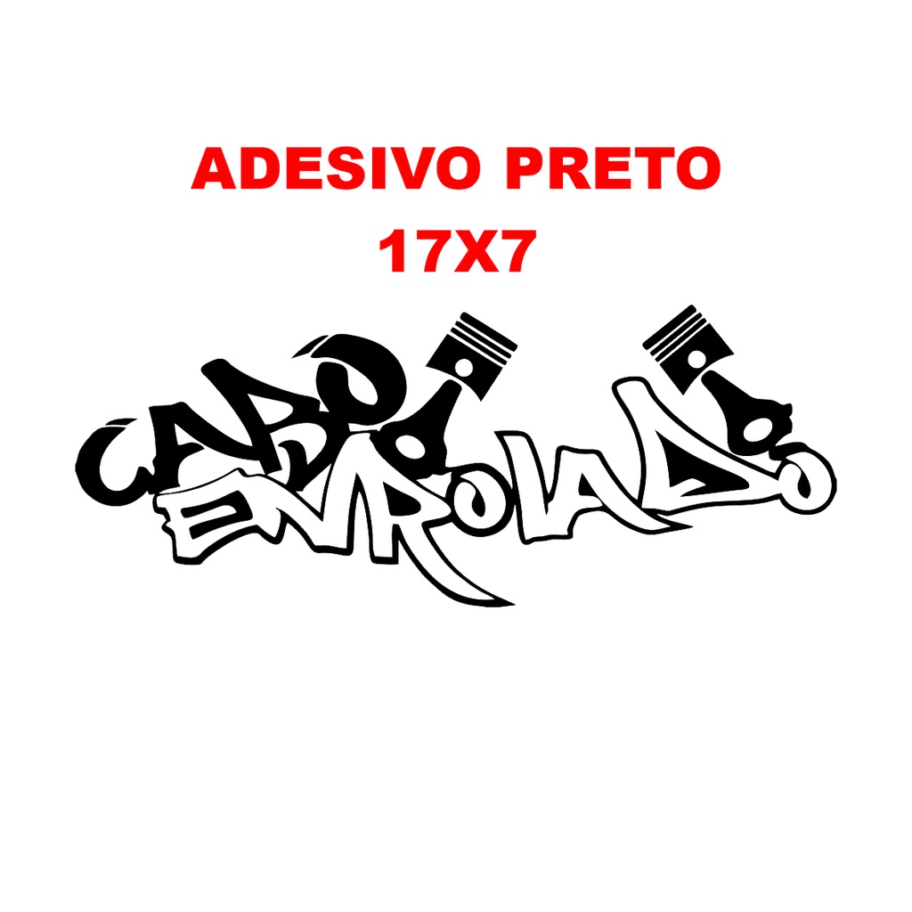 Adesivo Cabo Enrolado 17X7 cor preto | Shopee Brasil