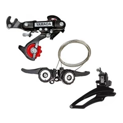 KIT CÂMBIO DIANTEIRO E TRASEIRO MTB 18 OU 21 MARCHAS