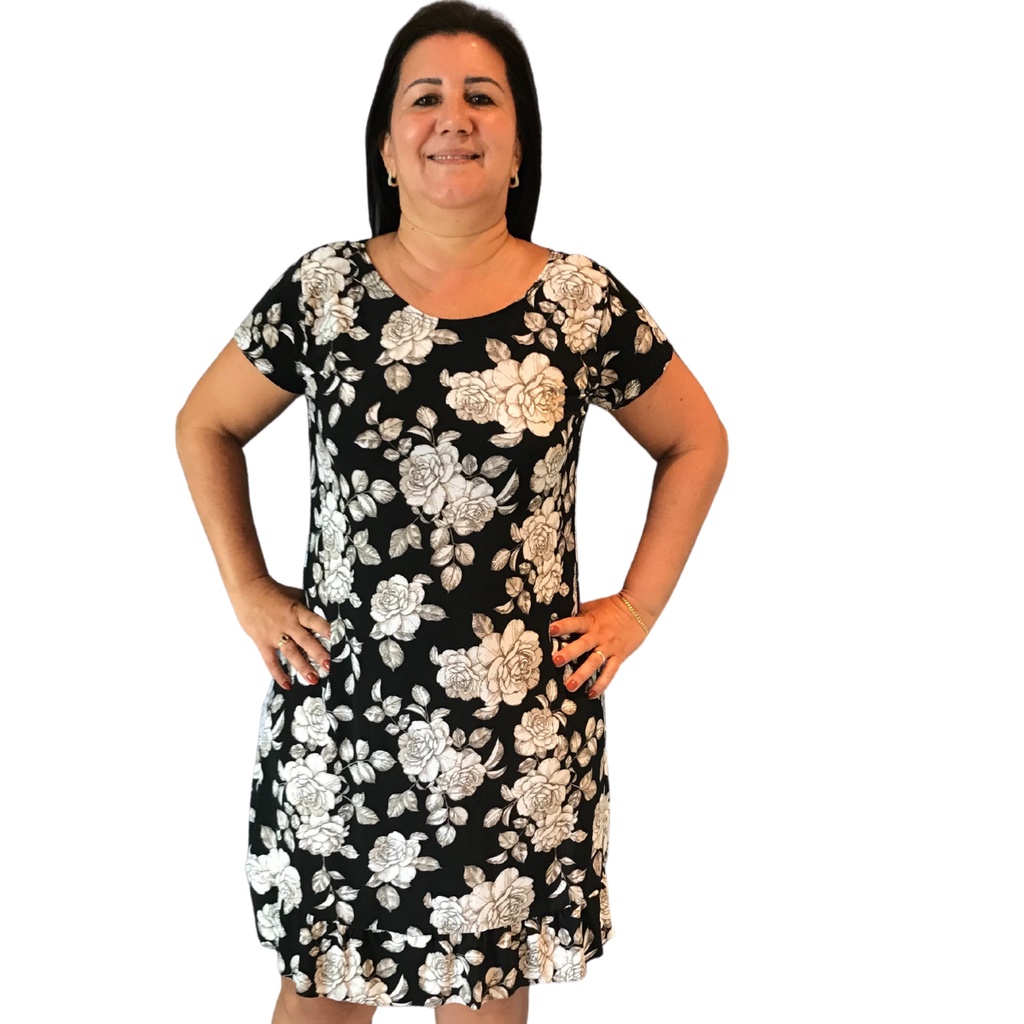 Kit 3 Vestido Soltinho Liganete Plus Size