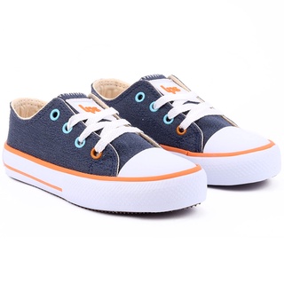 Tênis LPS STAR by WorldColors - Jeans/Laranja