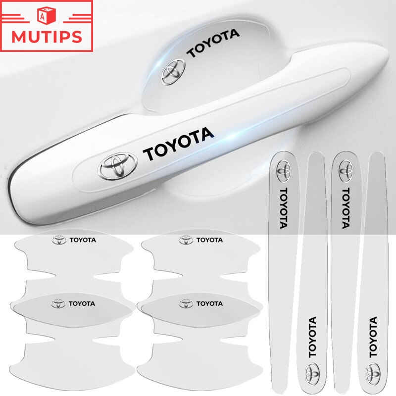 8Pcs Adesivo Transparente Anti-Riscos Para Toyota Corolla RAV4 Cross Hilux Yaris Etios Bandeirante