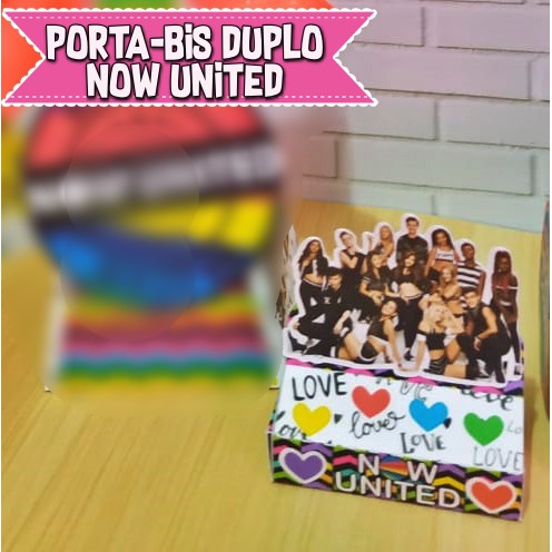 10 Porta Bis Duplo Personalizado para decoração de mesa - Tema Now United
