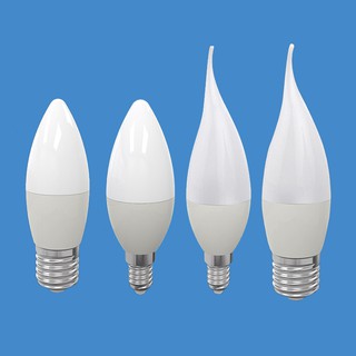 Lâmpada Led Em Formato De Vela E14 E27 220v 3w 5w 7w Alto Brilho