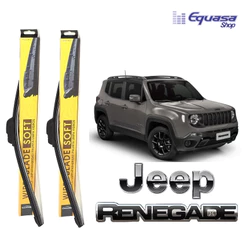 Kit Par 2 Palhetas para Limpador de Parabrisa Dianteiro para Jeep Renegade 2016 2017 2018 2019