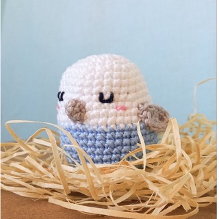Passarinho personalizado amigurumi crochê decoração chaveiro