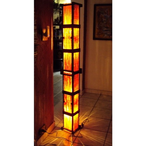 Abajur de chão luminária piso japonês oriental 1,50 metro sala quarto pousada decoração hotel spa ..