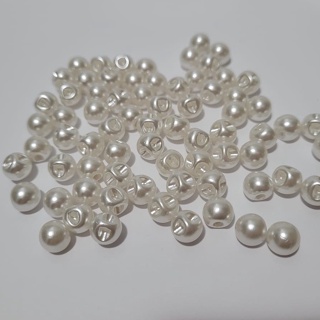 200 Botão de Perola 6mm na cor Perola. em Oferta na Shopee