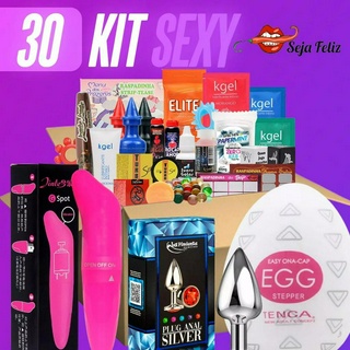 Kit Sexshop 30 Produtos com Plug Anal + Vibrador Ponto G