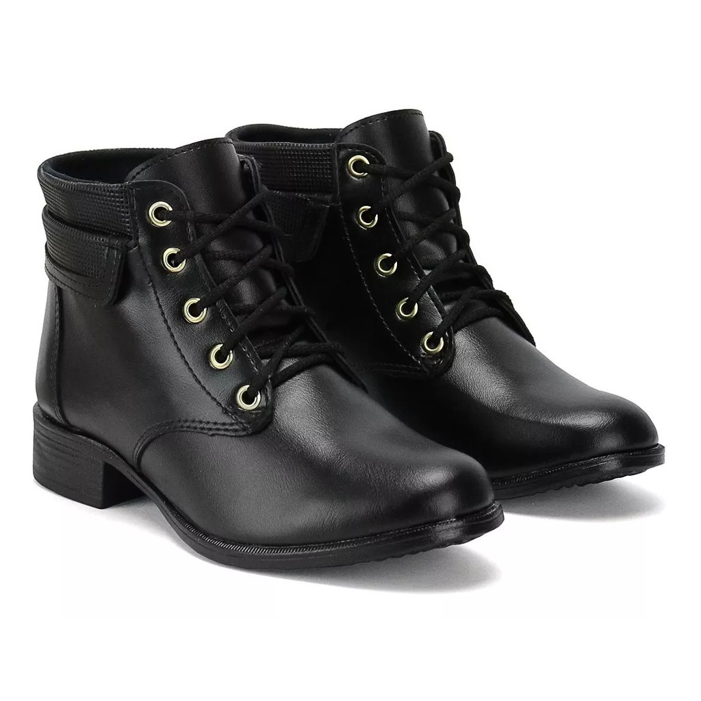 Coturno Feminino Bota Confortável Botinha Lançamento Outono Inverno Em Promoção — imagem 2 de 2
