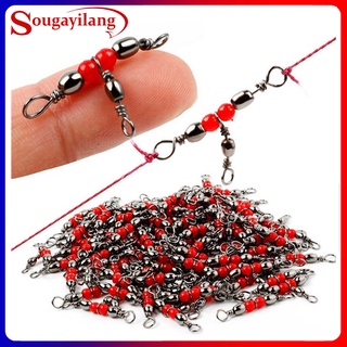 Sougayilang 20Pcs Fishing Tackle Red Color 3-Way 30mm/16mm 0.8g