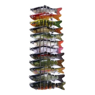 Isca Artificial Lambari Articulado De 06 Segmentos e 10,2cm e 18 gramas Para Tucunaré Robalo Dourado Black Bass Traíra