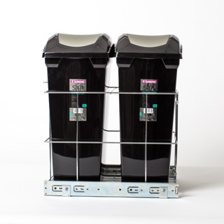 Lixeira Embutir Dupla 15l Deslizante Aramada Armário Cozinha em Oferta na Shopee