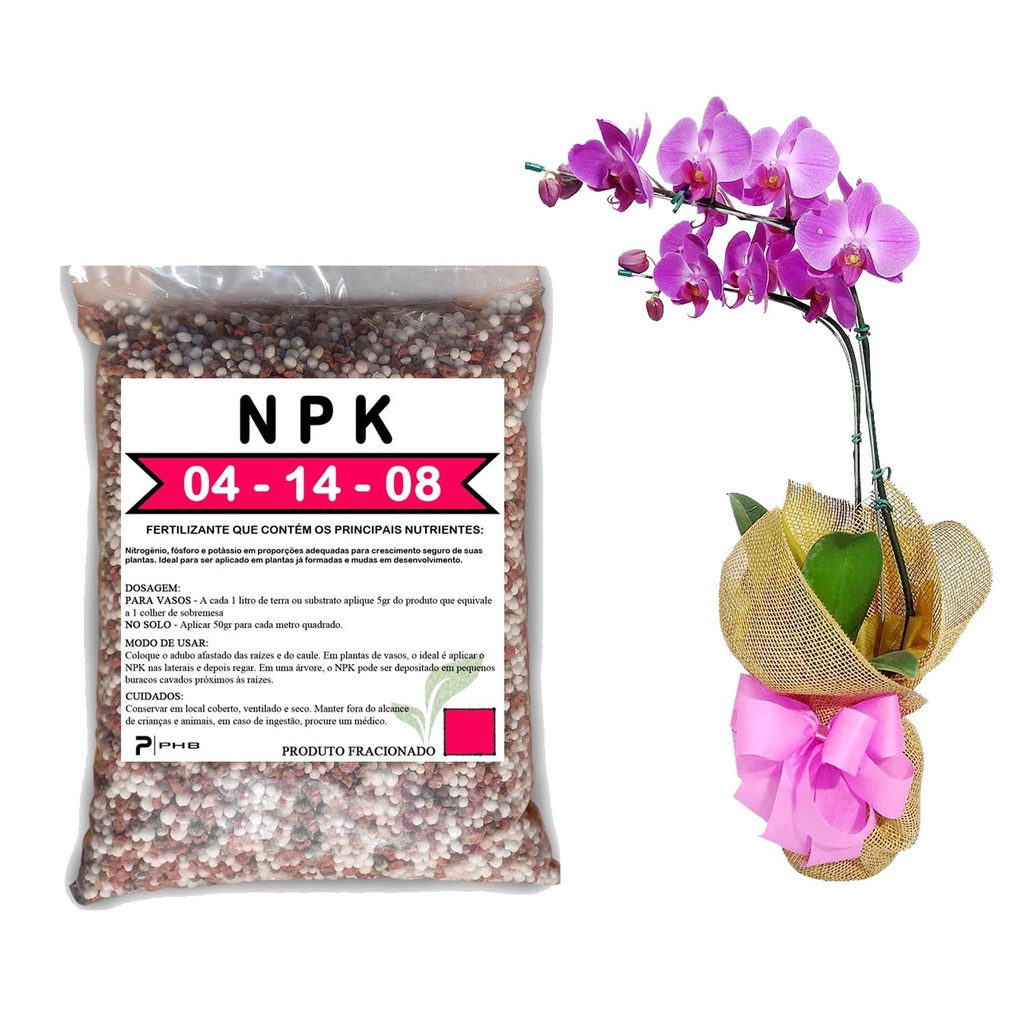 Adubo Fertilizante NPK 04-14-08 | Para floração de orquídeas